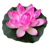 Decorative Flowers 18CM Artificial Floating Lotus Shape Water Surface Decorartion For Pool Pond Lily Flower