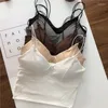 Bustiers & Corsets INS Spaghetti Strap Solid Color Chest Wrap Ice Silk Sling Tube Top Seamless Beautiful Back Underwear Woman Tops Girl