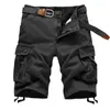 Men's Shorts 2022 Summer Men's Cargo Baggy Multi Pocket Military Tactical Zipper Breeches Plus Size 44 Cotton Loose Work Casual