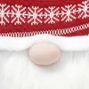 Noel dekorasyonları gnome ağaç topper İsveçli tomte peluş peluş Noel baba örme kar tanesi şapka xmas tatil ev dekor