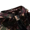 Giubbotti da uomo Autunno Uomo Cappotto con cappuccio Sport Camouflage Antivento Impermeabile 2022 Cardigan Giacca con cerniera Quick Dry Felpa maschile Allenamento