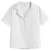 Chemisiers pour femmes Chemises Hauts et chemisiers pour femmes Col en V Bureau Chemise blanche Chemises à manches courtes Été Japonais Vêtements coréens Femme Blusas H35 220923