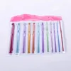 Wholesale Alumina Crochet Hook Needles 12 PCs PVC Bag Packaging Metal Sets Household Weaving Tools