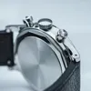 Нарученные часы Shirryu Мужское платье -платья. Начатые часы 38 мм белый циферблат пузырьковый сапфировый стеклянный хронограф Функция vk64 Quartz Движение 5bar