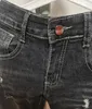 Jeans Jeans 5 6 8 10 14 16 Years Baby Boys Ripped Hole Washed Straight Trousers For Kids Teenage Pants Clothes 220923