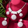 Boucles d'oreilles pendantes Missvikki luxe magnifique boule ronde collier goutte pour les femmes mariage zircon cubique Dubaï fête de mariée bijoux fantaisie