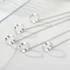 Hiphop Silber Farbe Lange Quaste Kette Ring für Frauen Männer Mode Metall Einstellbare Offene Finger Ringe Set Geschenk Schmuck