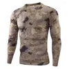 Men's T Shirts Camouflage T-Shirt Tactical Quick-Drying Fitness Breathable Long-Sleeved Shirt Outdoor Military US Com