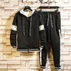 Męskie bluzy bluzy jesienne zestawy bluzy z kapturem Men Tracksuit swobodne bluzy bluzysweatpants 2 -częściowy zestaw mężczyzn pullover z kapturem ubrania streetwearu 2209924