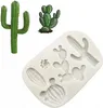 Cactus silicone fondant molde cactos sugarcraft chocolate doces molde cupcake ferramentas de decoração do bolo molde de argila de polímero 1221363