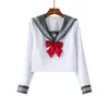 Kläder sätter jk enhetlig kjoldräkt gjord i Japan mode spacket linje vit sembem sjöman kostym student skolflicka