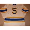 GLA MIT VTG-1990S Breck Minnesota High School Game Weed Hockey Jersey 100% costure