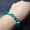 Perles d'agates de feu blanches vert foncé, pierre naturelle ronde en vrac pour la fabrication de bijoux, bracelet à bricoler soi-même, entretoise faite à la main 6 8 10MM