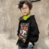 Pullover Boys Hoodies für Herbst Schwarzgrüne Kinder drucken Langarm Teen Kinder Cartoon 6 8 10 12 14 Y 220924