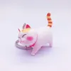 子猫猫ペンダントキーチェーンリングかわいい漫画ビニール車のキーホルダーホルダーバッグハンギングチャームクリエイティブファッションデザインアニマルジュエリーキーホルダー装身具アクセサリー