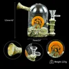 Silicone Pipe Hookah Creative Bong Waterwheel Glass Water Pipes Oil Rig Beake Portable Easy To Carry Smoking Tool