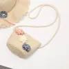 Sacs à dos Fille s Crossbody Bag Floral Rotin Mini Épaule Summer Straw Beach Kid s Casual Messenger s Enfants Sac À Main 220924