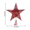 Dekoracje świąteczne Tree Topper Star Decor Home Lighted Xmas Sparling Matering Party Rotatingmetal Walentynki Stojak Gloden