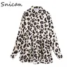 Женские блузкие рубашки Snian Leopard Print Blous