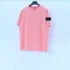 T-shirty 23SS Summer Men T Shirt Trendy Kolekcja Kompas Kamienne Logo Patch Bawełna Kobiety Solidka Tees Style Casual 05