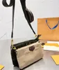 Tasarımcı Messenger Vintage Bag kadın omuz lüks çantaları kadın çok tüy pamuk moda çanta çantaları çiçek mini 3pcs 3 adet set crossbody omuz çantası