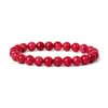 Braccialetti in pietra naturale Uomo 6 8 10mm Perline Bracciale elasticizzato per donna Quarzi rodonite Agate a strisce Meditazione Yoga Regalo jewerly