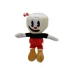 Kinderspeelgoed knuffeldieren pluche 23 cm schattige cuphead grote avontuurlijke markeringshoofdspelpoppen