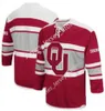 College Hockey Wear NOVO College Hockey Wear Custom Oklahoma OU Hockey Jersey 0 Ben Jawad 4 Bobby McKinley 7 Brenden Sinclair 8 Bailey Prouty 9 Logan Sadler 10