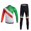 2023 Pro Mens 이탈리아 겨울 사이클링 저지 세트 긴 소매 산악 자전거 자전거 의류 통기성 MTB 자전거 옷 착용 슈트 B37