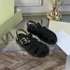 Mode dames sandalen luxe designer lederen slippers platte rubber strandschoenen Romeinse gesp slippers lekkende teen hennep touw vaste kleur jelly hoge hak 35-40