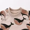 Pull Sautant Mètres Arrivée Automne Garçons Filles Sweats Coton Baleine Imprimer Vente Enfants Vêtements À Manches Longues Sport Chemises 220924