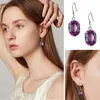 Baumelnde Ohrringe Echter Amethyst 925 Sterling Silber Für Frauen Koreanische Ohrringe Mode Edlen Schmuck 2022 Orecchini