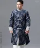 Vêtements ethniques hommes Tang costume longue veste mâle Cheongsam Style col montant haut traditionnel printemps automne chinois