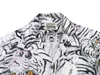 Camisas casuais masculinas de grande tamanho branco tigre de impressão de tigres maluca maria camisa praia de manga longa havaiana