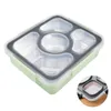 Bento Boxes Stainless Steel Lunch Containers with Compartments Leakproof Food Container Tableware 220923