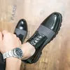 Carved brogue high-end leather shoes low-top fabric stitching luxury daily business casual men's formal shoes Large Sizes38-46