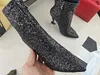 22SS Femme en cuir Bootsbootties Opyum 100 confortable polyvalent à l'intérieur de la lettre zip