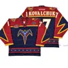 GLA A3740 Atlanta Thrashers 5. rocznica koszulki #17 Ilya Kovalchuk 2003 #15 Dany Heatley #16 Buchberger #97 Player 2003 Vintage Hockey Jerseys