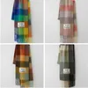 Ac Women Luxury Men's Scarf Fashion Scarves Imitation Cashmere Plaid Wraps Long Student Bib Warm Shawl Rainbow Thick Lattice Tassel Female0li8tvx10emi