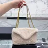 Bags Cross Body Purse Fur Womens Shoulder Bag Designer Brand Wallet Tote Gold Hardware Genuine Leather Fashion Flap Luxury Handbag Winter bagsmall68