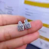 Stud Earrings 2022 Moissanite Women Silver 925 Sterling Shiny Gem Better Than Diamond Gift GRA Certificate