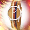최고 브랜드 벌 여성 애호가 시계 자동 운동 쿼츠 시계 가죽 벨트 멋진 선물 레이디 유명 인기있는 클래식 손목 시계 Montre de Luxe