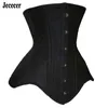 Bustiers Corsets Women UnderBust Corset Top Steel Bones Slimming Bustier Tops Waist Trainer Cincher Belts Black XS-2XL Outwork