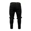 Dżinsy męskie rozryte mężczyzn chude dopasowane wiosenne letnie kolana złamane dziury Hip Hope Pecils Spodnie Streetwear Zakazane pomalowane zamki błyskawiczne 220923