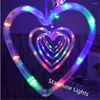 Strings Factory AC220V 2.5M Led Chirstmas Light Fairy Heart Curtain String Lights Garland Lighting For Holiday Party Le