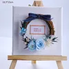 Decorative Flowers Home Decoration Dried Flower Bunch Of Rose Garland Wall Hanging Decor Small Drawing Board Valentine's Day Gift For Girl