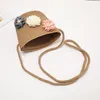 Sacs à dos Fille s Crossbody Bag Floral Rotin Mini Épaule Summer Straw Beach Kid s Casual Messenger s Enfants Sac À Main 220924