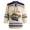 GLA Thr Toledo Walleye 22 Naurato 30 Pearce 35 Pearce 86 Evan Rankin 100% Borduurwerk Custom Elke naam of nummer Mens Womens Youth Hockey Jersey