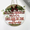 Dekorativa blommor National Lampoon's Christmas Vacation Theme Door Hanger Round Wreath Xmas Front Decoration TN88