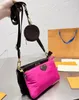 Designer Bag Women Shoulder Bags Multi Feather Cotton Fashion Handbags Purses Flower Mini 3pcs 3 Piece Set Crossbody